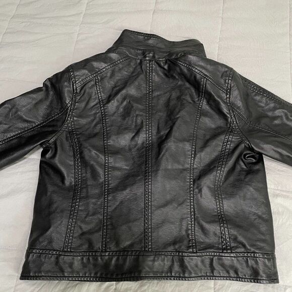 Women Altar'd State PU Leather Jacket in Black Relaxed Fit Medium - Picture 8 of 11